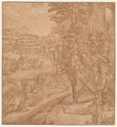 Die Versöhnung von Jakob und Esau von Marten de Vos