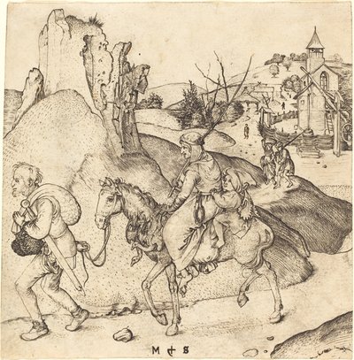 Bauernfamilie auf dem Weg zum Markt von Martin Schongauer