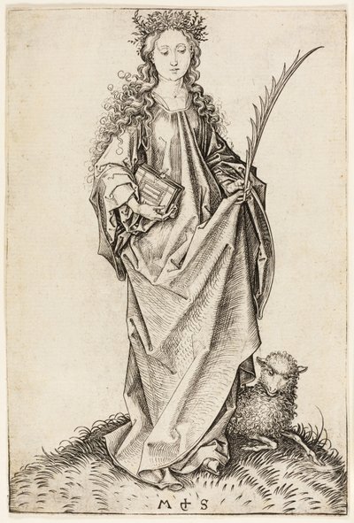 Die Heilige Agnes von Martin Schongauer