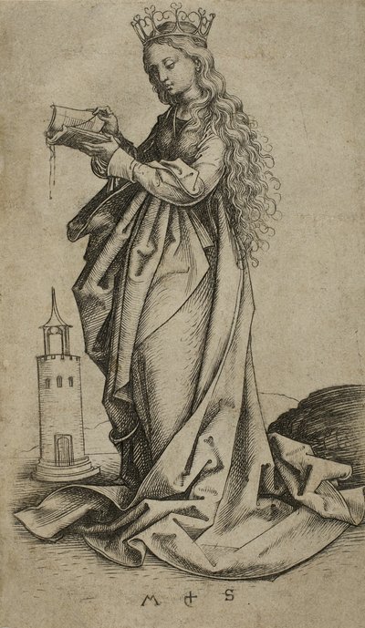 St. Barbara von Martin Schongauer