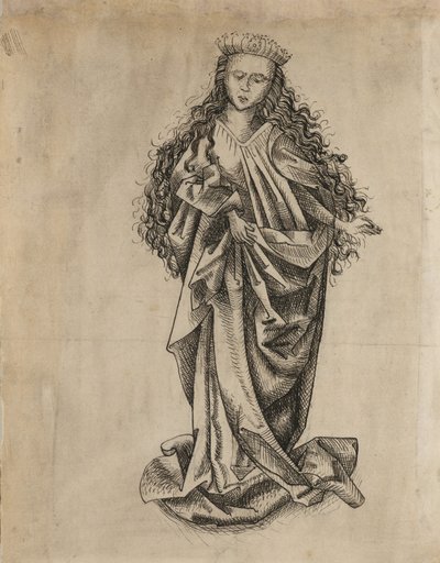 Stehende weibliche Heilige von Martin Schongauer