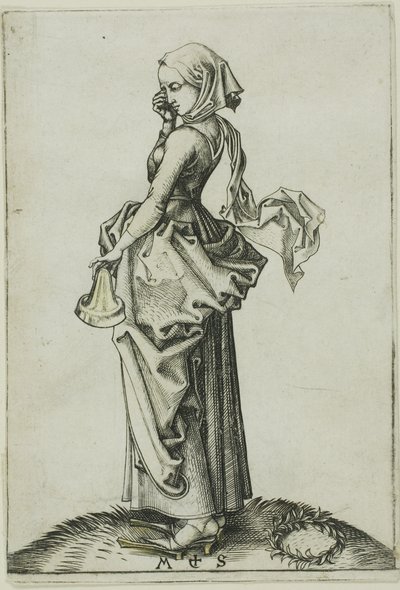 Die fünfte törichte Jungfrau von Martin Schongauer