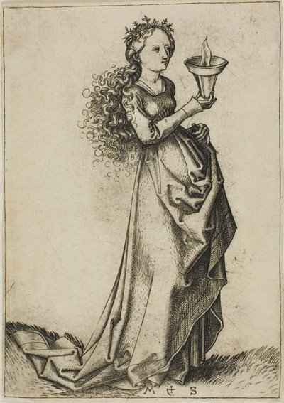 Die erste kluge Jungfrau von Martin Schongauer