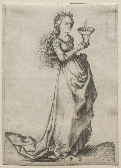 Die erste kluge Jungfrau von Martin Schongauer