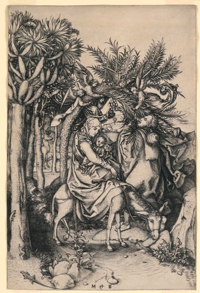 Die Flucht nach Ägypten von Martin Schongauer