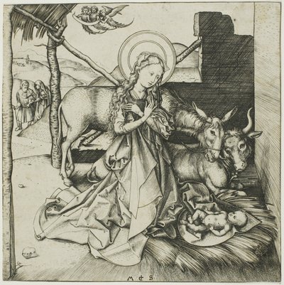 Die Geburt Christi, aus dem Leben Christi von Martin Schongauer