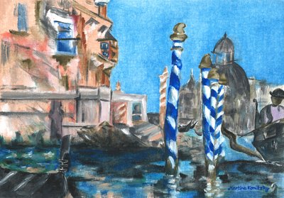 Canal Grande (Hommage an Edouard Manet) von Martina Konitzky