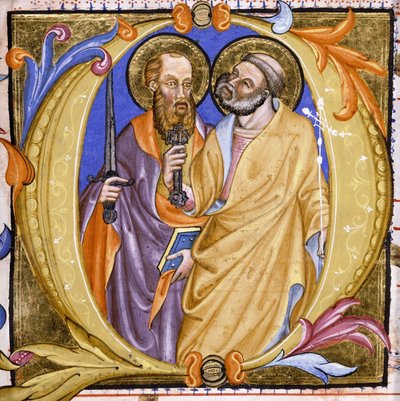 Heilige Petrus und Paulus, ca. 1400 von Martino de Bartolomeo