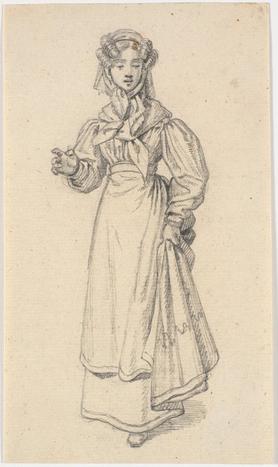 Gehendes junges Mädchen von Martinus Rørbye