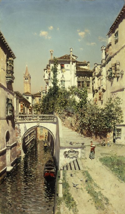 Eine venezianische Kanalszene von Martín Rico y Ortega