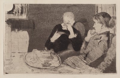 Lydia und ihre Mutter beim Tee von Mary Cassatt