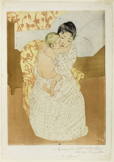 Mütterliche Liebkosung von Mary Cassatt