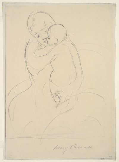 Mütterliche Liebkosung, 1921 von Mary Cassatt