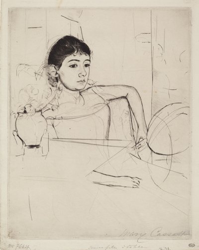 Mimi als Brünette von Mary Cassatt