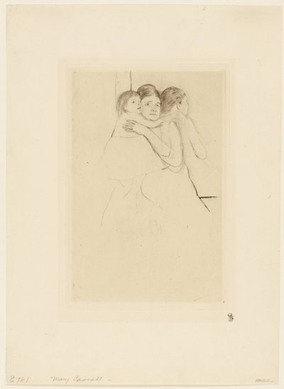 Mutter Berthe hält ihr Kind von Mary Cassatt