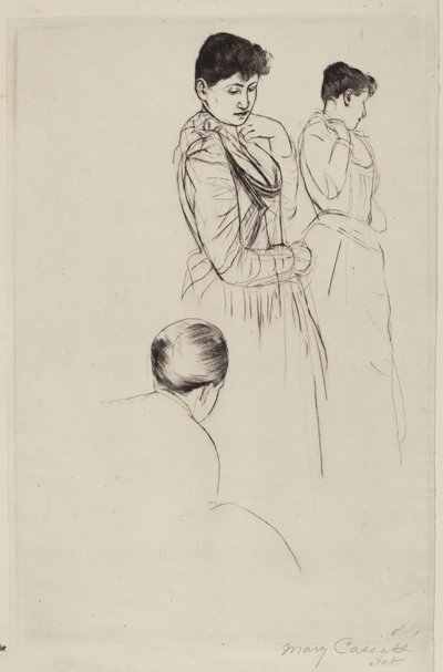 Die Anprobe von Mary Cassatt