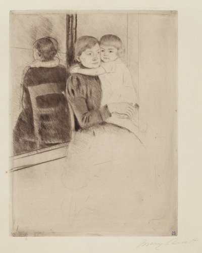 Der Spiegel, ca. 1891 von Mary Cassatt