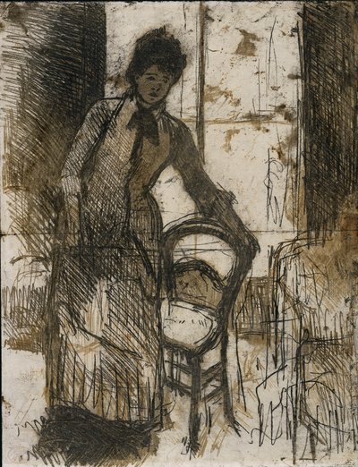 Der Besucher verso, ca. 1881 von Mary Cassatt