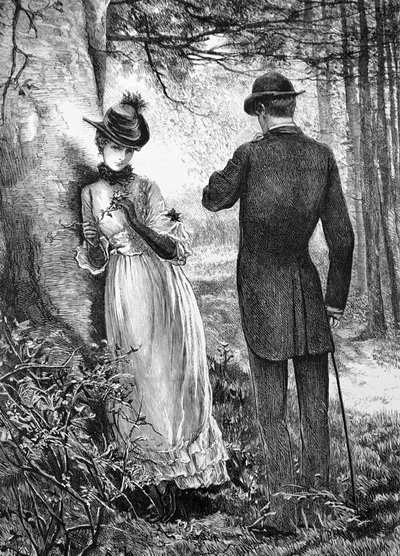Ein Paar beim Flirten von Mary Ellen Edwards