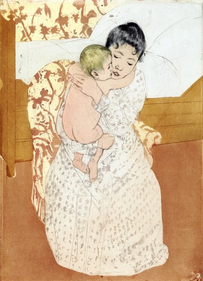 Mütterliche Liebkosung 1891; von Mary Cassatt von Mary Stevenson Cassatt