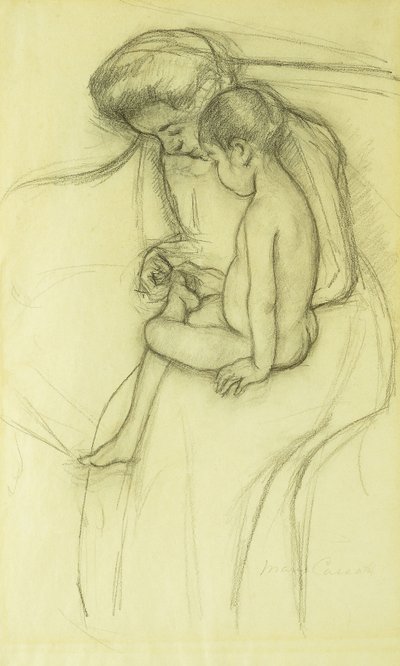 Die Pediküre, um 1908 von Mary Cassatt