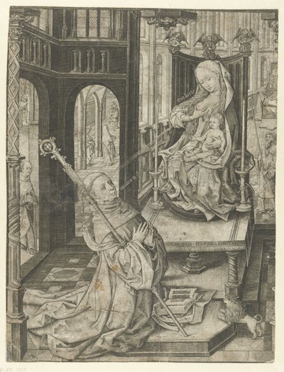 Die Laktation des hl. Bernhard von Master I.A.M. of Zwolle