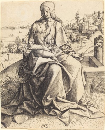 Madonna und Kind an einem Brunnen von Master MZ