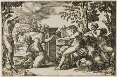 Apollo und Marsyas von Master of the Die