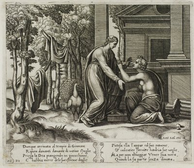 Juno schickt Psyche weg von Master of the Die