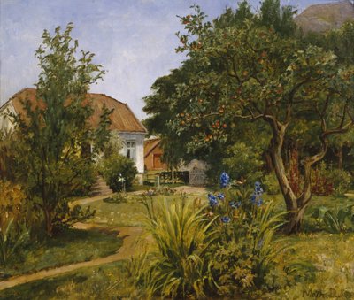 Sommergarten mit Haus von Mathilde Dietrichson