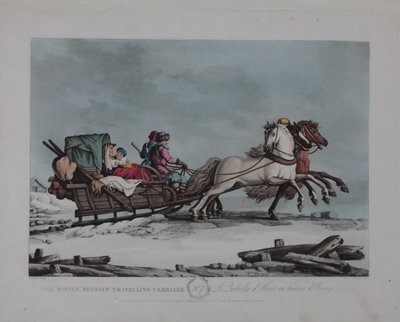 Die russische Winterreisekutsche, 1810er von Matthew Dubourg