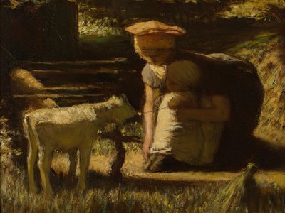 Bekanntschaft machen Das kleine Zicklein, ca. 1865 von Matthijs Maris