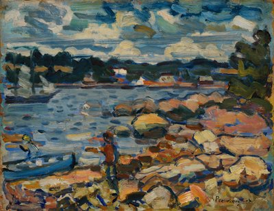 Brooksville, Maine (Fluss & Felsen) von Maurice Brazil Prendergast