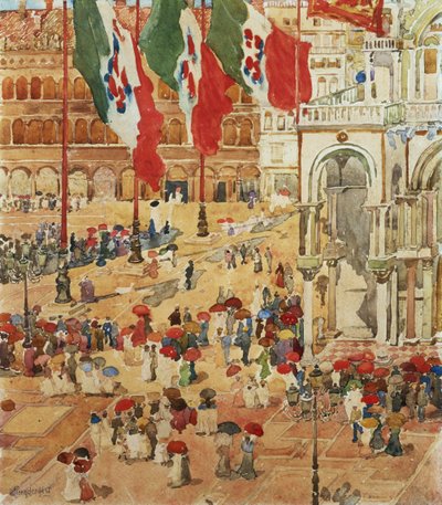 Der Markusplatz in Venedig von Maurice Brazil Prendergast