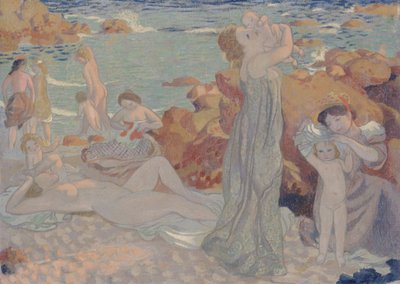 Badende, Strand von Pouldu, 1899 von Maurice Denis