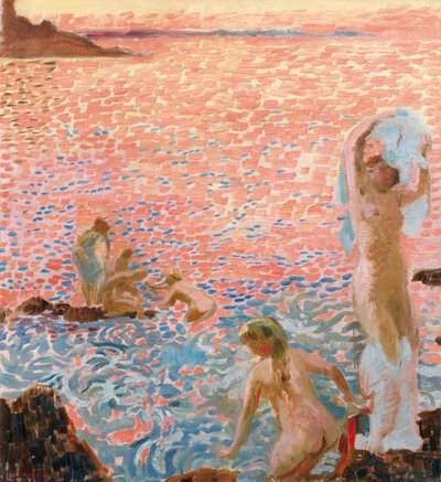 Badende in der Dämmerung von Maurice Denis