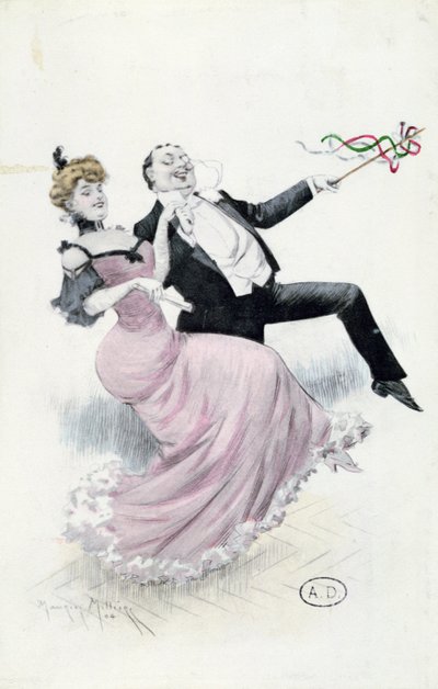 Lebensfreude, Postkarte ca. 1900 von Maurice Millière