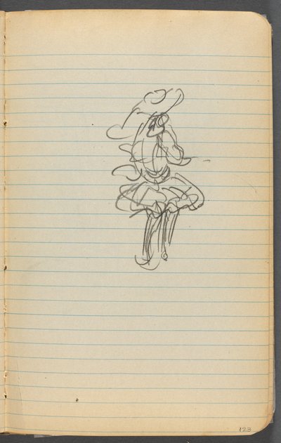 Skizzenbuch, Seite 123: Weibliche Figur von Maurice Prendergast