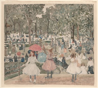 The Mall, Central Park von Maurice Brazil Prendergast