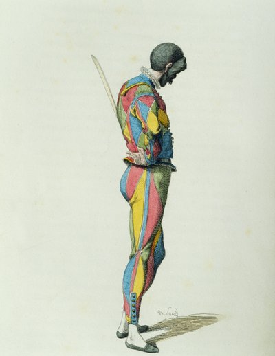 Harlekin im Jahr 1858 von Maurice Sand