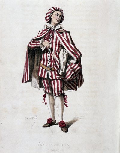 Porträt von Mezzetin (Scapin) von Maurice Sand