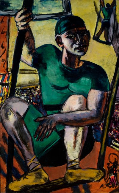 Akrobat am Trapez von Max Beckmann