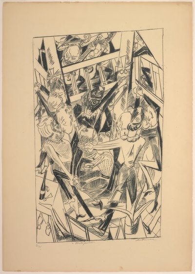 Malepartus, Platte acht aus Die Hölle von Max Beckmann