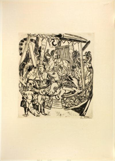 Karussell, Platte sieben aus Jahrmarkt von Max Beckmann