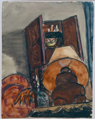 Stilleben mit Lampe von Max Beckmann