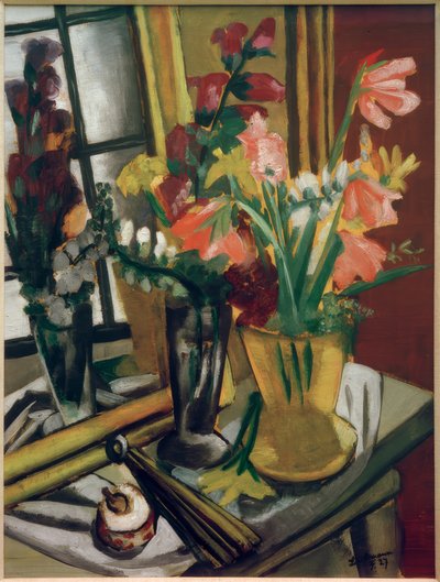 Stillleben mit Spiegel von Max Beckmann