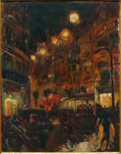 Straße bei Nacht von Max Beckmann