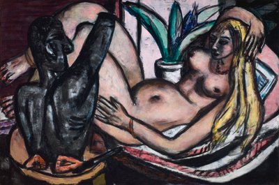 Studio (weiblicher Akt und Skulptur) von Max Beckmann