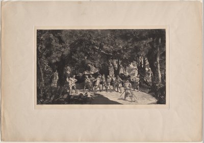 Simplicius unter den Soldaten von Max Klinger