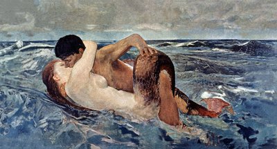 Triton und Meerjungfrau von Max Klinger
